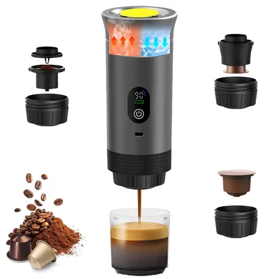 Immagine prodotto di Macchina da caffè espresso portatile 3-in-1 con display digitale della temperatura, macchina da caffè elettrica