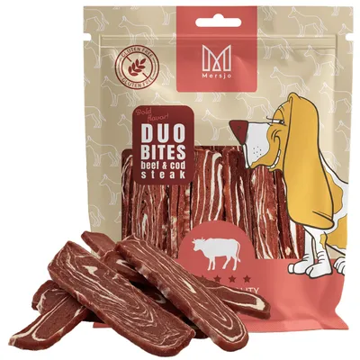 Produktbild von Hundesnack Duo Flavors – Rindersteak mit Dorsch Mersjo 300g