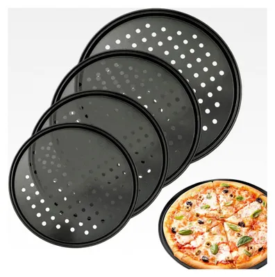 Produktbild von Pizza Backblech aus Kohlenstoffstahl mit Antihaftbeschichtung - Für den Ofen geeignet