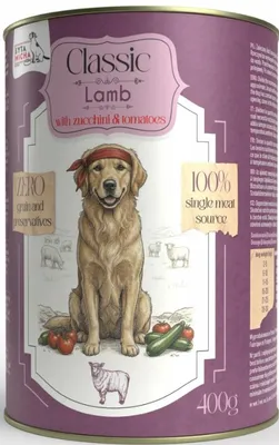 Produktbild von SYTA MICHA Classic Mono Lamm mit Zucchini - Nassfutter für Hunde - 400g