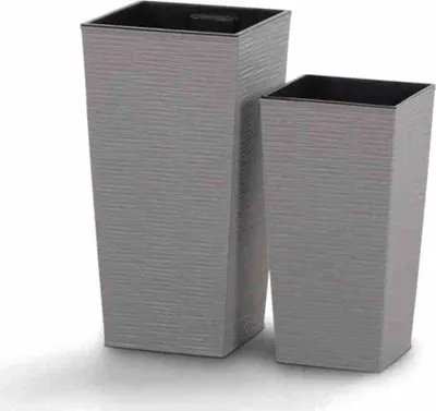 Produktbild von SIENA GARDEN Pflanzgefäß Nizza 2er-Set grau