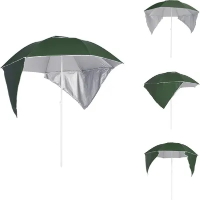 Produktbild von vidaXL Strandschirm mit Seitenwänden Grün 215 cm -  Sonnenschirme & Sonnenschutze