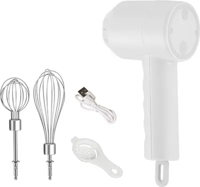 Produktbild von Tragbarer, elektrischer, kabelloser Handmixer, 3-stufige Geschwindigkeitsstufen, leicht, USB-aufladbar