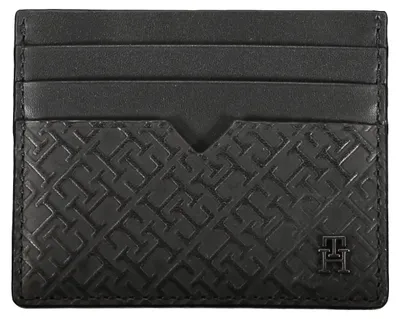 Produktbild von Eleganter Herrengeldbeutel in Schwarz mit Kontrast-Details & Logo