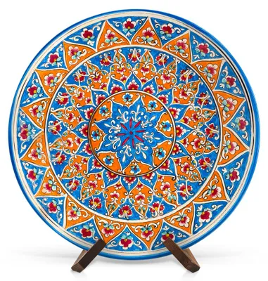 Produktbild von Lagan - KaraKalam R3, Rischtan Keramik, Ø 42 cm Teller Handarbeit