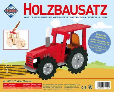 Produktbild von Pebaro Holzbaukasten Traktor 15,5 x 7 x 11 cm
