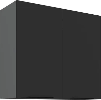 Produktbild von Oberschrank LUNARA – Breite 80 cm, Schwarz/Anthrazit