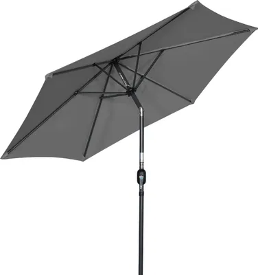 Produktbild von Angel Living 300cm Sonneschirm Sonnenschutz Rostfrei aus Stahl und Polyester Grau