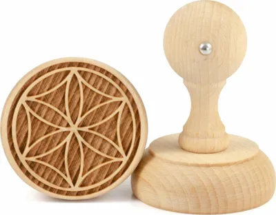 Immagine prodotto di Folkroll Keksstempel Blume des Lebens, Ø 60 mm, Cookiestempel, Backstempel, Keks, Stempel, Motiv, Buchenholz, 336830