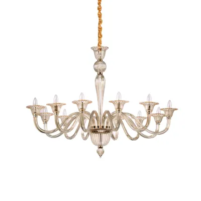 Obrázok produktu pre Ideal Lux Závesné svietidlo Brigitta 12-light Amber, Clear 199405