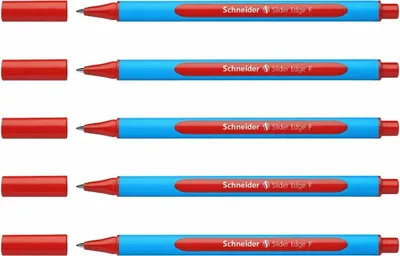 Produktbild von Schneider Kugelschreiber Slider Edge F 5er-Set rot