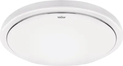 Produktbild von LED Deckenlampe Metall IP44 neutralweiß 4100 K 3070 lm D: 33 cm rund Weiß Deckenleuchte
