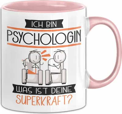 Produktbild von Psychologin Geschenk Tasse Ich Bin Psychologin Was Ist Deine Superkraft Geschenkidee Lustig Geburtstag Weihnachten (Rosa)