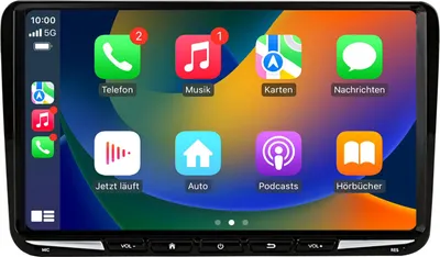 Produktbild von Android Autoradio 9 Zoll 64GB für VW Golf 5 6 Passat B6 B7 mit CarPlay & Android Auto Navigation & Bluetooth