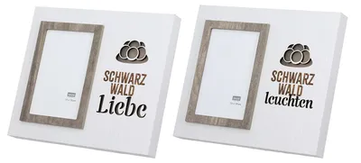 Produktbild von Gilde Fotorahmen (LED), rechteckig, "Schwarzwaldliebe", Schriftzug, MDF, weiß, L. 2.5 cm, B. 25 cm, H. 21.5 cm 57455 4063387574553 2 Stück (2-fach sortiert)