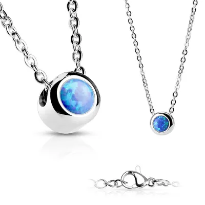 Produktbild von Kette mit Opal Anhänger Blau