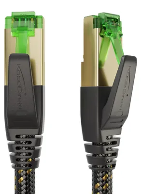 Produktbild von KabelDirekt – Cat-7-Netzwerkkabel – 0,5m – 10 Gigabit, Nylon