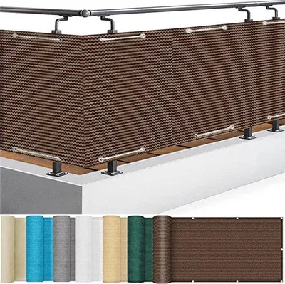 Produktbild von Famanu Balkonschirm 120 x 550 cm - Sichtschutz und UV-Schutz