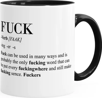 Produktbild von Tasse Fuck Wörterbuch Dictionary Kaffee-Tasse MoonWorks® schwarz unisize