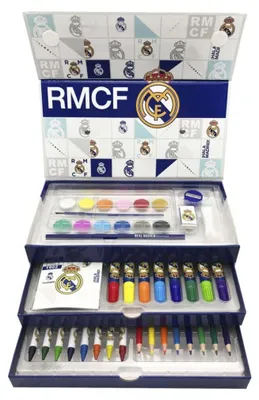 Produktbild von Real Madrid Künstler Malset Kinder 52 Teile Zeichenkoffer