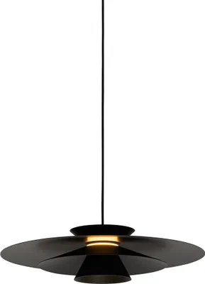 Produktbild von Design Hängelampe Schwarz inkl  LED 3 Stufig dimmbar Pauline