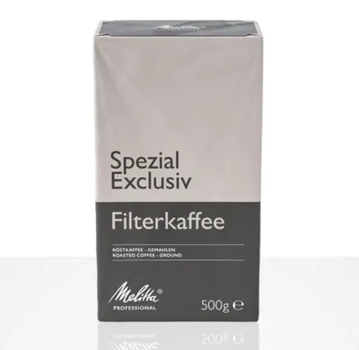 Produktbild von Melitta Spezial Exclusiv - 500g Kaffee gemahlen, Filterkaffee vakuumverpackt
