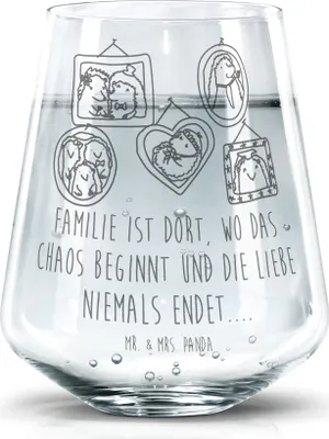 Produktbild von Mr. & Mrs. Panda Tumbler Glas Igel Familie - Transparent - Geschenk, Mama, Bilder, Trinkglas, Becherglas, Wasserglas, Liebe, Dekoglas, Muttertag