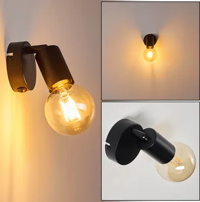 Produktbild von Agnino »Agnino« verstellbare Wandlampe aus Metall in Schwarz