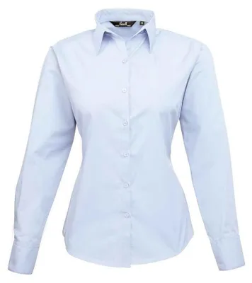 Produktbild von Premier - Bluse für Damen Langärmlig LT4522 (S) (Hellblau)