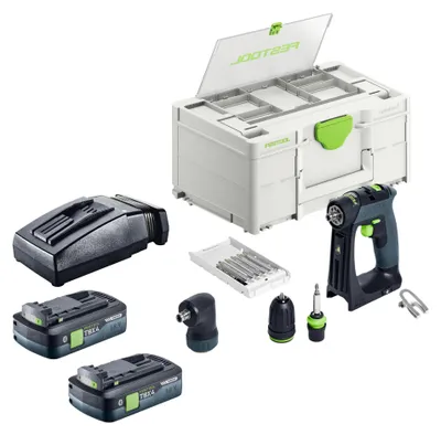 Produktbild von Festool CXS 18-Basic-Set Akku Bohrschrauber 18 V 40 Nm Brushless + 2x Akku 4,0 Ah + Ladegerät + Systainer