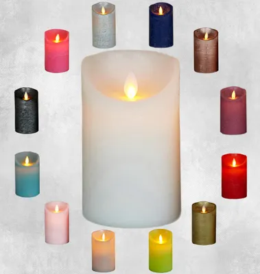 Produktbild von Anna's Collection Stumpfe Kerze - LED - weis - 10 cm