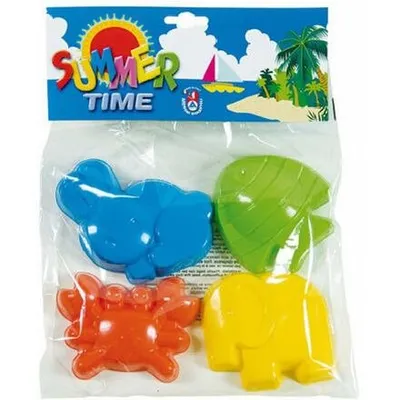 Produktbild von Sandformen Set mit Tierdesign für Kinder, 4-teilig, für Sandkasten und Strand