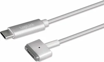 Immagine prodotto di Logilink - Cavo USB - da USB-C (M) a MagSafe 2 (M) - 1,8 m - Argento - per Apple MacBook Air (inizio 2014, inizio 2015, Mi