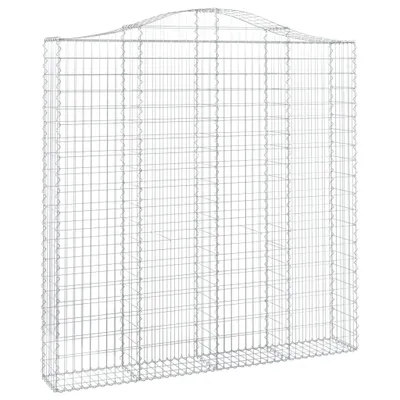 Produktbild von vidaXL Gabione mit Hochbogen 200x30x200/220 cm Verzinktes Eisen