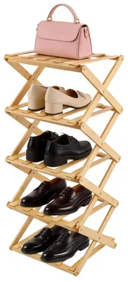 Klappbares Bambus-Schuhregal, 5 Ebenen, 74x25x25 cm