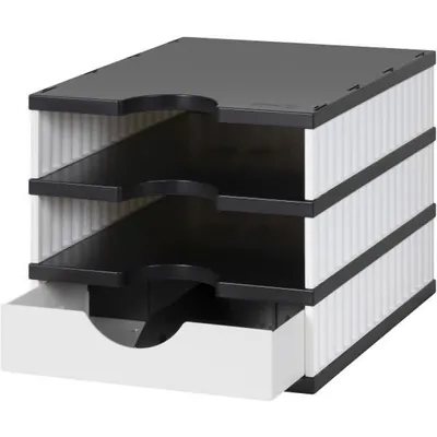 Produktbild von Styro 268-0103.0905S, Polystyrene, Schwarz, Weiß, 1 Schublade(n), 225 x 315 x 49 mm, 248 mm, 331 mm