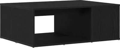 Image de Table Basse Chêne Noir 90X67X33 Cm Avec Bois d'Ingénierie Lumarko