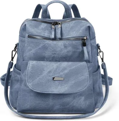 Produktbild von Wasserdichter Damenrucksack aus Kunstleder, Urban Rucksack für Schule, Arbeit und Reisen mit Casual Design