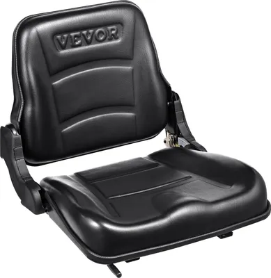Produktbild von Universal Traktorsitz aus PVC-Kunstleder und Polyurethanschaum Traktor Schleppersitz mit verstellbarer Rückenlehne und Mikro-Sicherheitsschalter Treckersitz Fahrersitz 160–340mm Schlitz