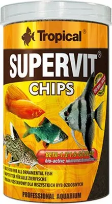 Image de Tropical Supervit Chips 250 ml - nourriture pour poissons d'aquarium omnivores