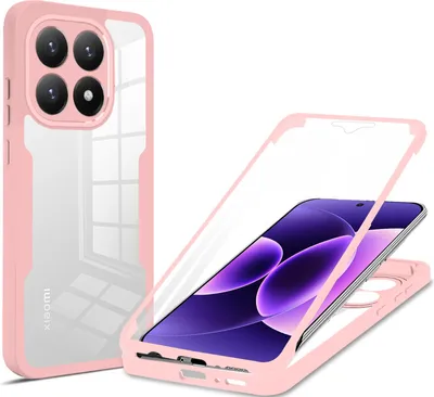 Produktbild von 360° Grad Hülle für Xiaomi 17 Rundum vollschutz Integriertem Displayschutz Rosa