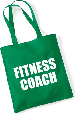 Produktbild von Huuraa Jutebeutel Fitness Coach Training 10 Liter Kelly Green Baumwolle Tasche Geschenkidee
