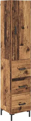 Obrázok produktu pre Highboard Staré drevo 69,5 x 34 x 180 cm Kompozitné drevo