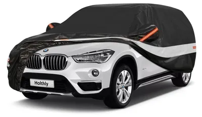 Obrázok produktu pre Ochranný obal na auto SUV, 100% vodotesný, čierny, s 10 vrstvami UV ochrany, vhodný pre modely BMW X1 a Audi Q3