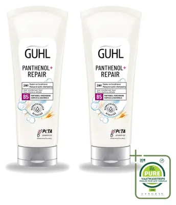 Obrázek produktu pro 2 x Guhl Panthenol+ Repair – maska a kondicionér 2 v 1 – 200 ml – velkopackové balení – 2 kusy