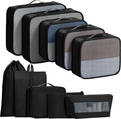 Produktbild von Famanu Kofferorganizer 10-teilig - Schwarz