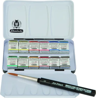 Produktbild von Schmincke Horadam Aquarell Malkasten Kompaktkasten 12 x 1/2 Näpfchen 74 012 097