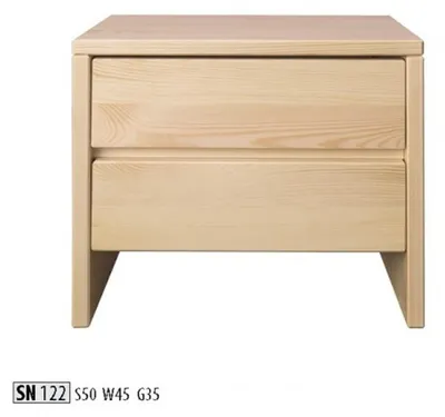 Image de Table de nuit en bois massif Console de chevet Meubles en bois faits main
