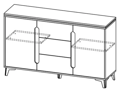 Immagine prodotto di Cassettiera credenza credenza mobile moderno soggiorno collezione cassettiere nuovo