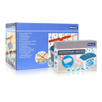 Produktbild von Wenko Feuchtigkeitskiller 1kg & Nachfüllpack 1kg